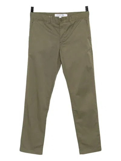 Lacoste Logo Chino Pants In Green