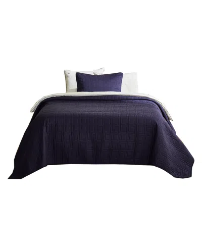 Lacoste Logo Cotton 2-pc. Quilt Set, Twin In Blue