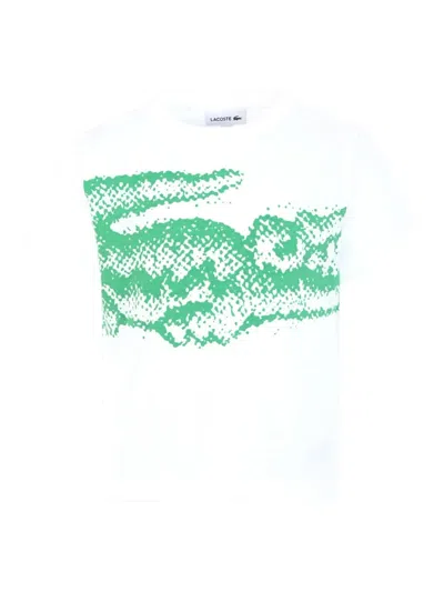 Lacoste Kids' Logo Cotton T-shirt In White