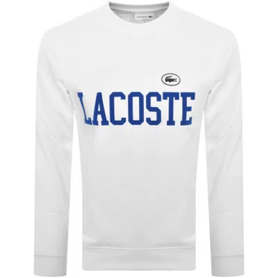 Lacoste Logo Crew Neck Sweatshirt White