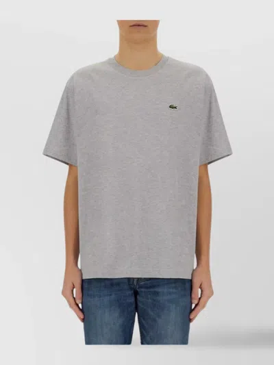 Lacoste Logo Crew Neck T-shirt In Gray