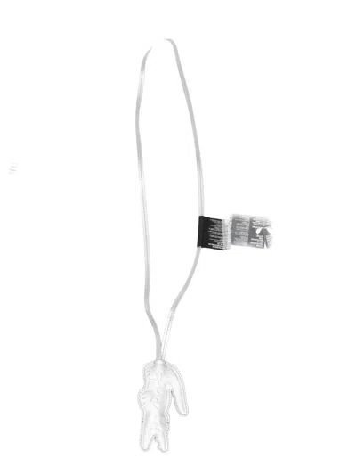 Lacoste Logo Debossed Key Holder In Gray