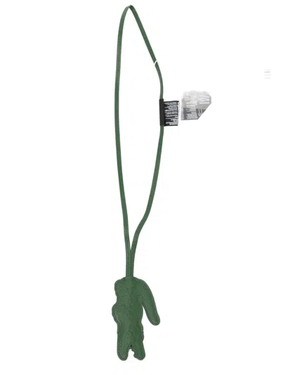 Lacoste Logo Debossed Key Holder In Green