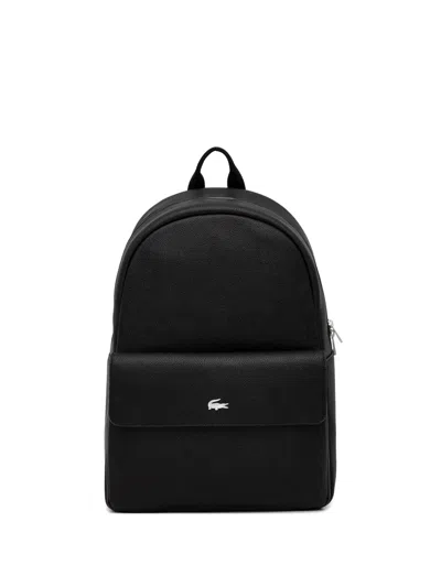 Lacoste Logo-detail Backpack In Black