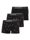 Lacoste Logo-detail Boxers (pack Of Three) In Black