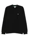 Lacoste Pullover In Cotone Nero In Black