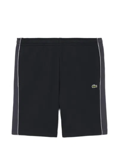 Lacoste Logo Detail Drawstring Shorts In Black