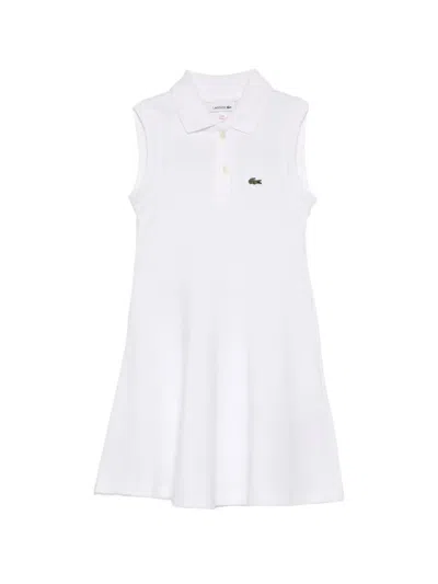 Lacoste Kids' Logo-detail Dress In White