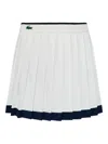 Lacoste Logo-detail Pleated Mini Skirt In White