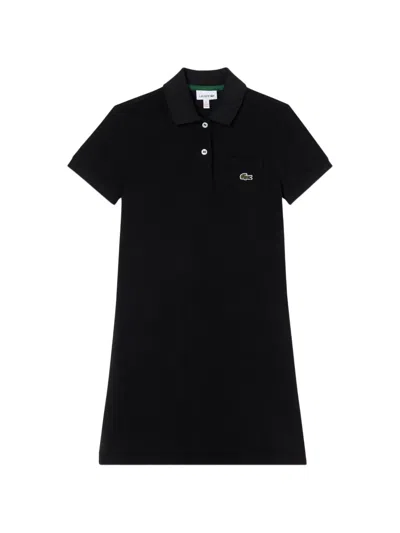 Lacoste Kids' Logo-detail Pocket Dress In Black