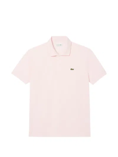 Lacoste Logo-detail Polo Shirt In Pink