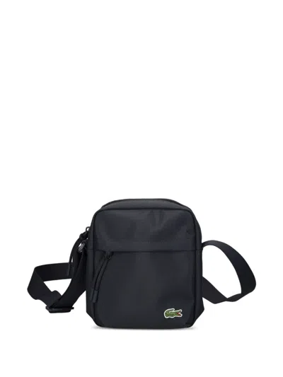 Lacoste Logo-detail Shoulder Bag In Black