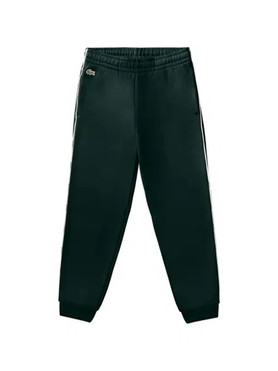 Lacoste Kids' Logo-detail Stripe Track Pants In Green