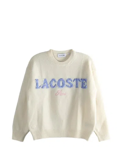 Lacoste Logo-detail Sweater In Neutral