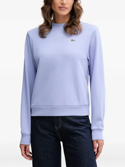 Lacoste Logo-detail Sweatshirt In Purple