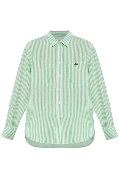Lacoste Striped Shirt In Green