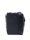 Lacoste Logo-embossed Shoulder Bag In Blue