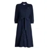 LACOSTE LACOSTE LOGO-EMBROIDERED 3/4 SLEEVE POLO DRESS