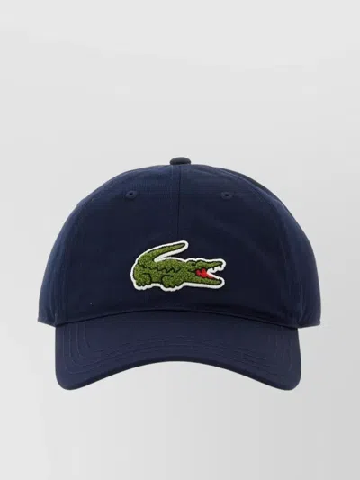 Lacoste Logo Embroidered Baseball Cap In Blue