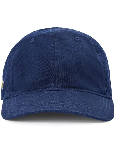 Lacoste Babies' Logo-embroidered Cap In Blue