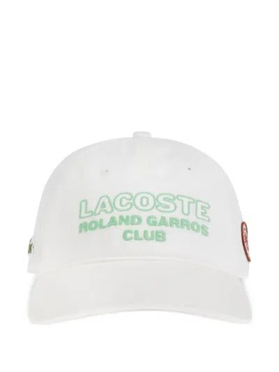 Lacoste Logo-embroidered Cap In White
