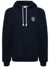 LACOSTE LOGO-EMBROIDERED COTTON HOODIE