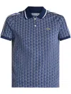 Lacoste Logo-embroidered Cotton Polo Top In Blue