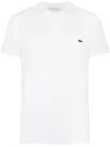 LACOSTE LOGO-EMBROIDERED CREW-NECK T-SHIRT