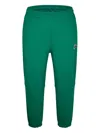 Lacoste Logo-embroidered Cuffed Joggers In Green