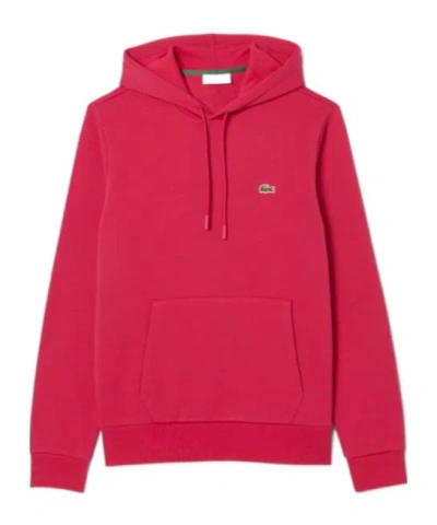 Lacoste Zip-up Fleece Hoodie In Pink