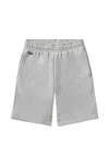 Lacoste Logo-embroidered Drawstring Track Shorts In Gray
