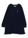 Lacoste Logo-embroidered Dress In Blue