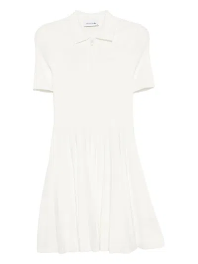 Lacoste Logo-embroidered Dress In White