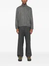 Lacoste Logo-embroidered Jacket In Gray