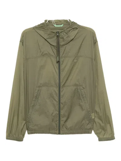 Lacoste Logo-embroidered Jacket In Green