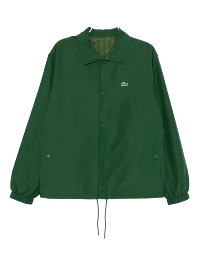 Lacoste Logo-embroidered Jacket In Green