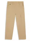 Lacoste Logo-embroidered Lightweight Trousers In Neutrals