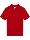 Lacoste Baby Boys Short Sleeve Classic Pique Polo Shirt In 红色