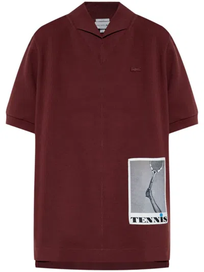 Lacoste Logo-embroidered Polo Shirt In Red
