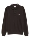 Lacoste Logo-embroidered Polo Shirt In Black