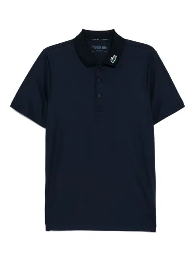 Lacoste Logo-embroidered Polo Shirt In Blue