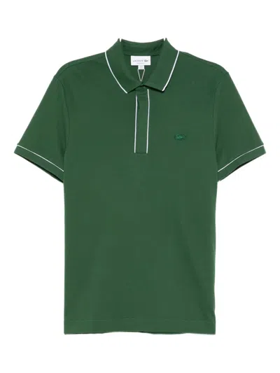 Lacoste Tipped Short Sleeve Polo Shirt In Green