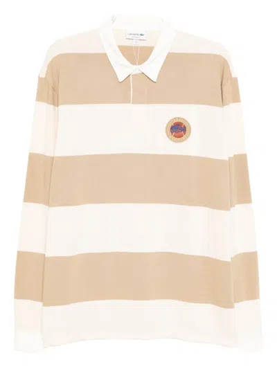 Lacoste Logo-embroidered Polo Shirt In Brown