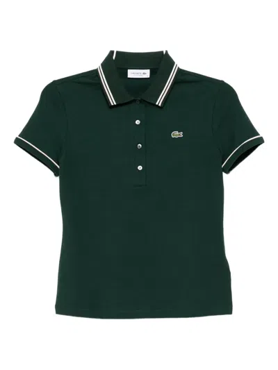 Lacoste Logo-embroidered Polo Shirt In Green