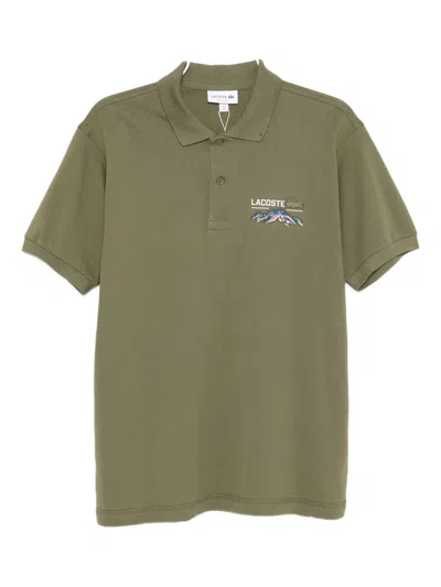 Lacoste Logo-embroidered Polo Shirt In Green