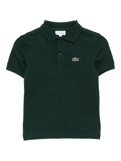 Lacoste Kids' Logo-embroidered Polo Shirt In Green