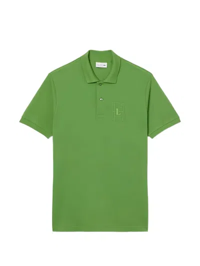 Lacoste Logo-embroidered Polo Shirt In Green