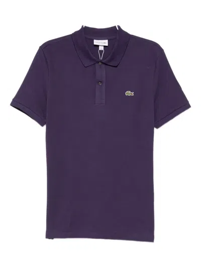 Lacoste Logo-embroidered Polo Shirt In Purple