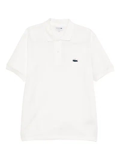 Lacoste Logo-embroidered Polo Shirt In White
