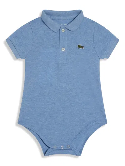 Lacoste Babies' Logo-embroidered Romper In Blue